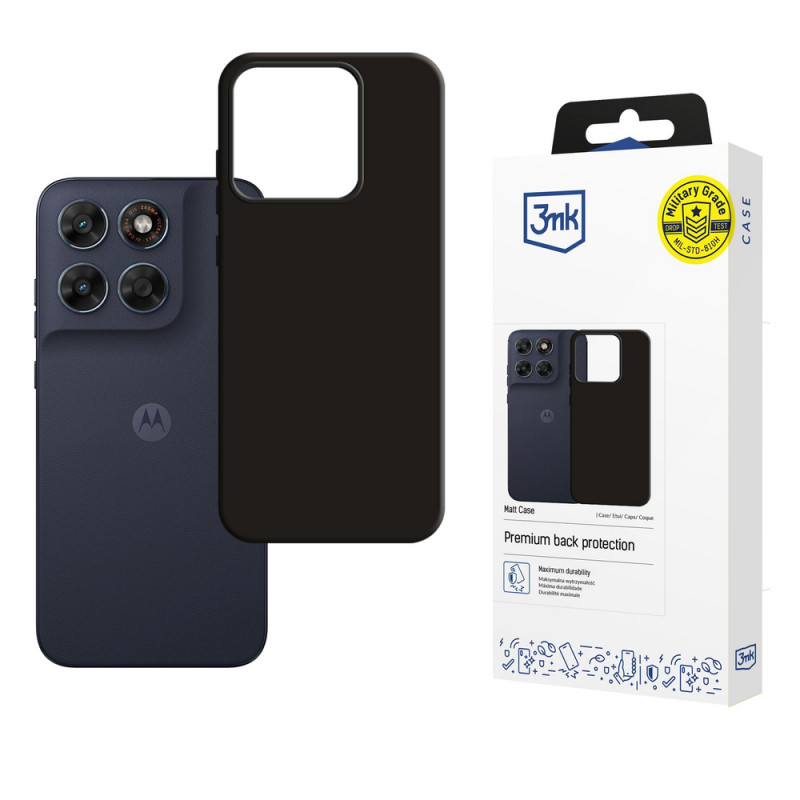 3MK Matt Case Motorola Moto G87, juodas