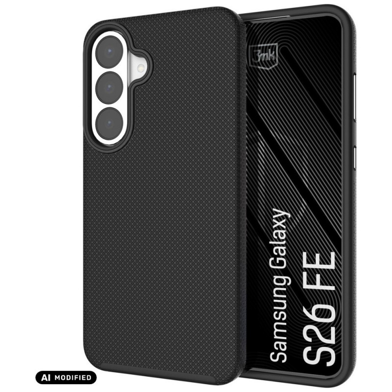 3MK Fortis MagCase Samsung Galaxy S26 FE telefonų dėklas, juodas