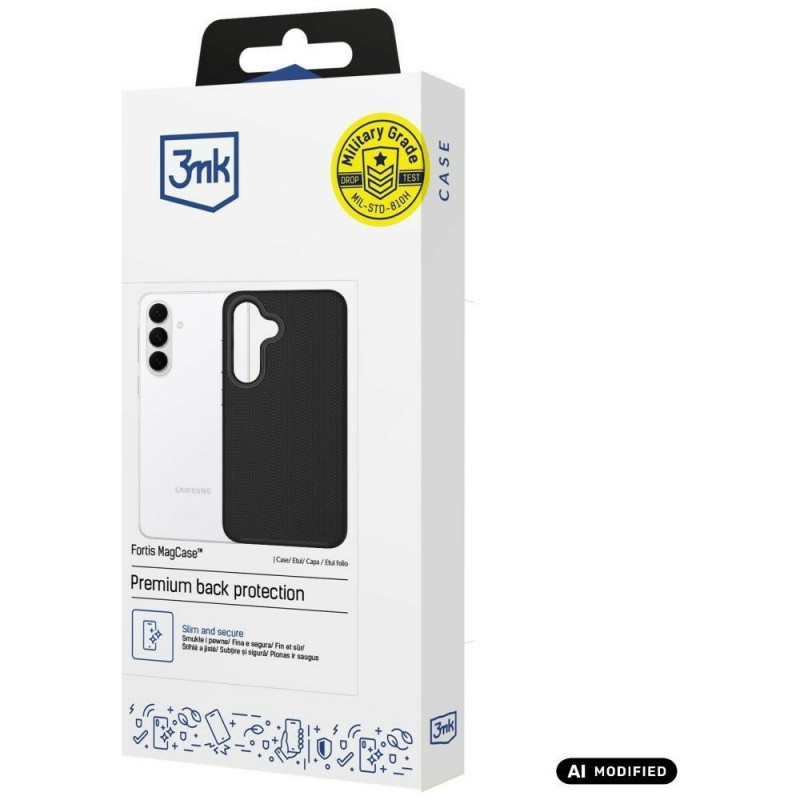 3MK Fortis MagCase Samsung Galaxy S26 FE telefonų dėklas, juodas