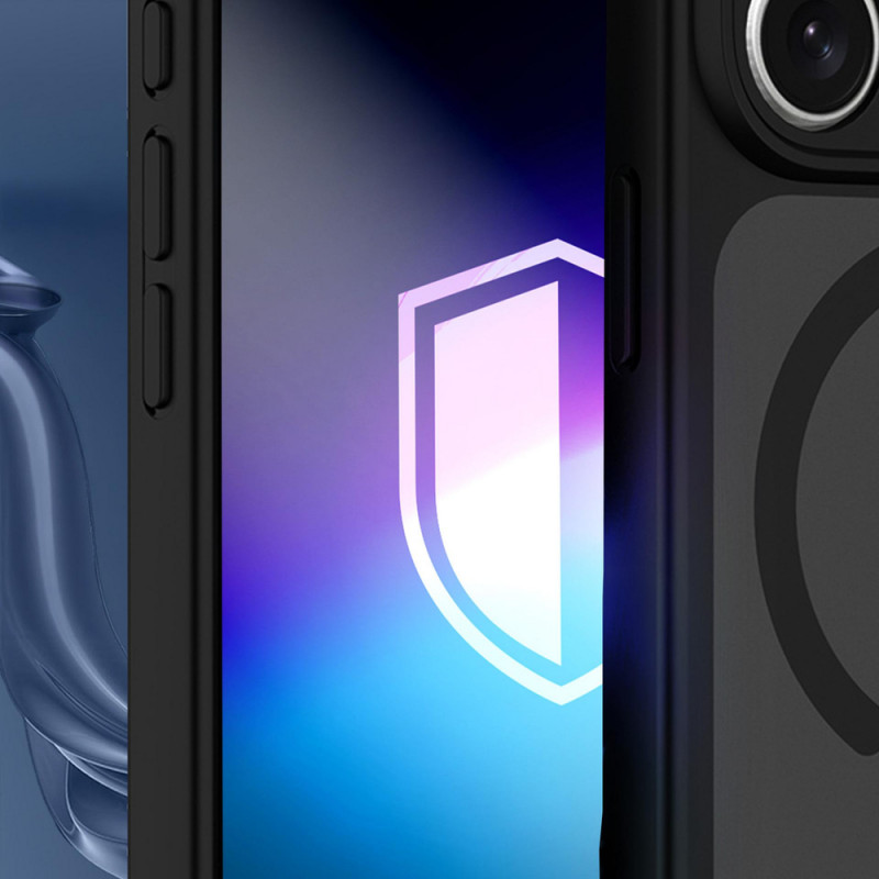 3MK Misty MagCase Apple iPhone 17 Pro Max / 18 Pro Max telefono dėklas, juodas