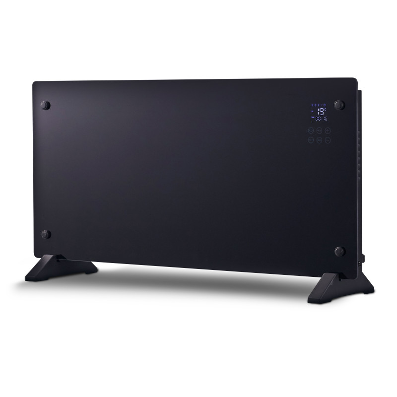 Extralink išmanusis stiklinis skydinis šildytuvas LPL-23A-BL, 2000 W, WiFi, juodas