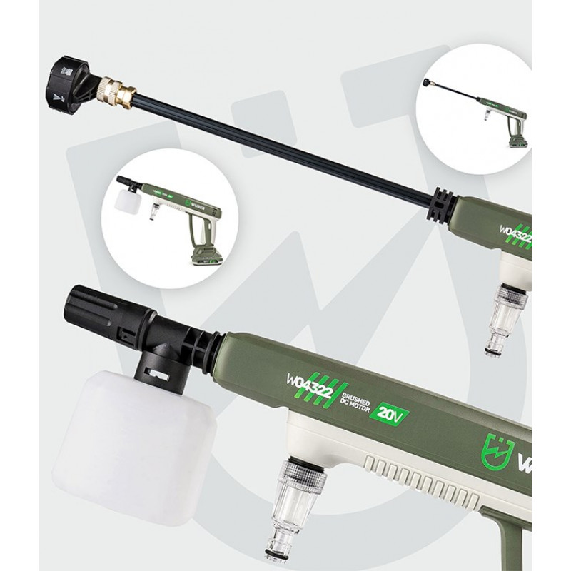 Wuber W04322 akumuliatorinis aukšto slėgio plovėjas, 20 V, 300 l/h