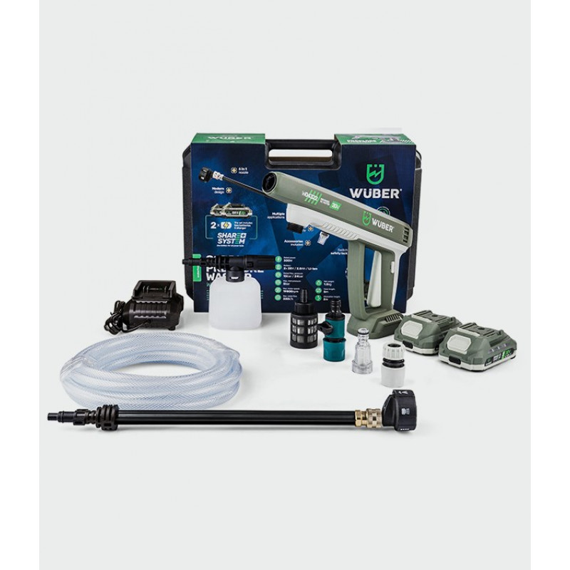 Wuber W04322 akumuliatorinis aukšto slėgio plovėjas, 20 V, 300 l/h