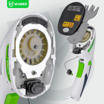 Wuber W23320 belaidis 2-in-1 gyvatvorių ir žolės žirklinis pjoviklis, 7.2 V, 120 mm pjūvis, USB-C