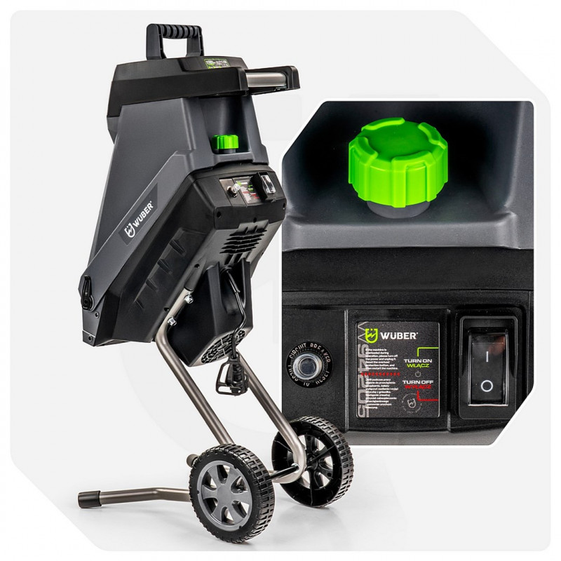 Wuber W94205 elektrinis peilių šakų smulkintuvas, 2500 W, 45 L