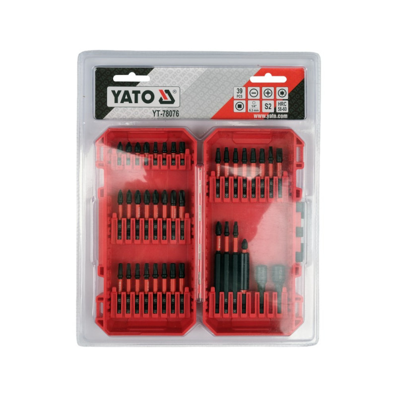 YATO smūginių antgalių rinkinys 39 vnt. YT-78076