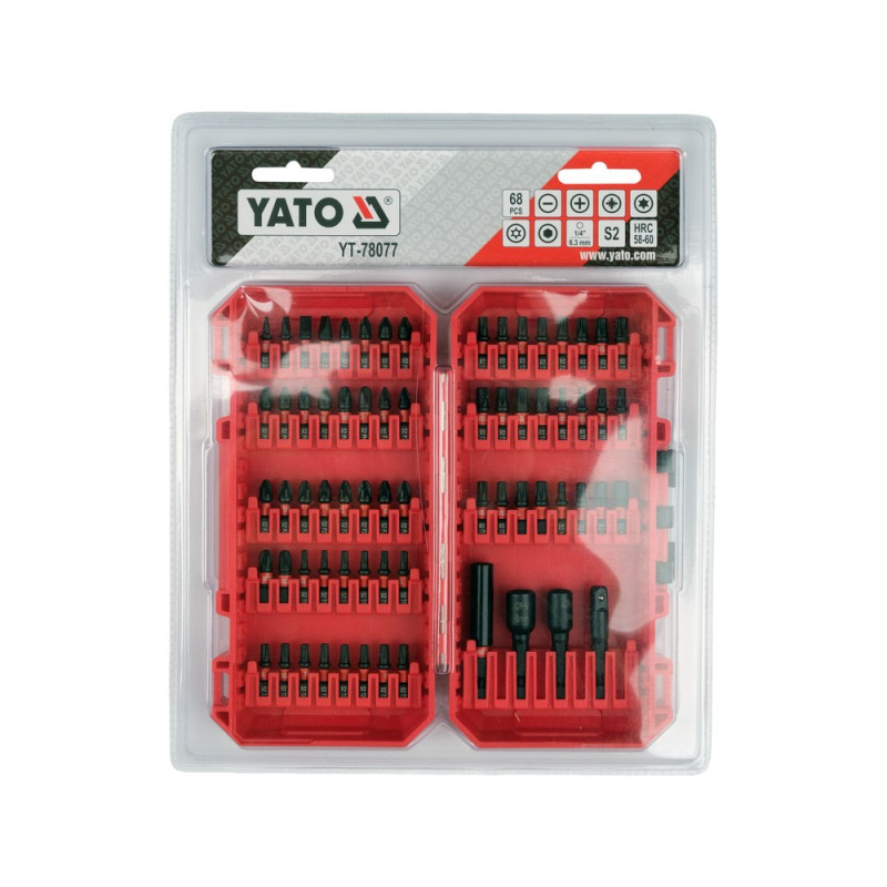 YATO smūginių antgalių rinkinys 68 vnt. YT-78077