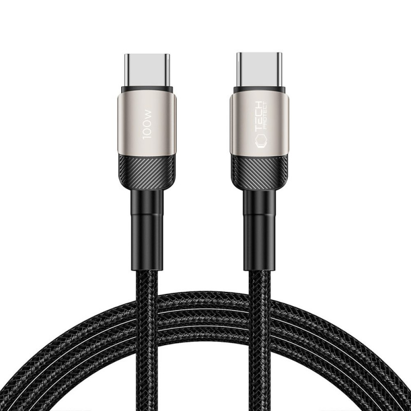 Tech-Protect UltraBoost Evo kabelis USB-C / USB-C 100W 5A 200cm Titanium