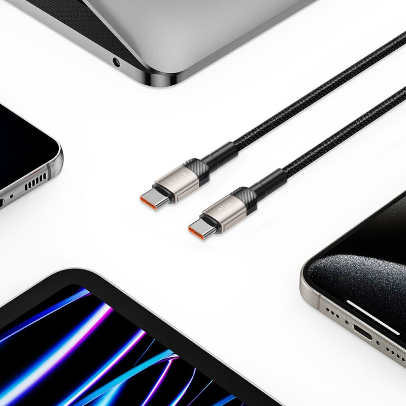 Tech-Protect UltraBoost Evo kabelis USB-C / USB-C 100W 5A 100cm Titanium
