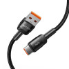 Tech-Protect UltraBoost Evo kabelis USB-A / USB-C 100W 5A 50cm juodas