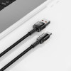 Tech-Protect UltraBoost Evo kabelis USB-A / USB-C 100W 5A 50cm juodas