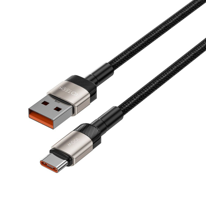 Tech-Protect UltraBoost Evo kabelis USB-A / USB-C 100W 5A 200cm Titanium