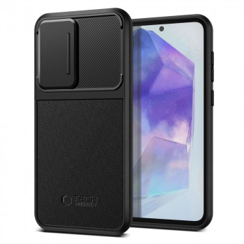 Tech-Protect Velar Cam+ dėklas skirtas Samsung Galaxy A35 / A55 5G, juodas