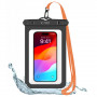 Tech-Protect UWC9 universalus vandeniui atsparus dėklas 8.9", juodas/oranžinis