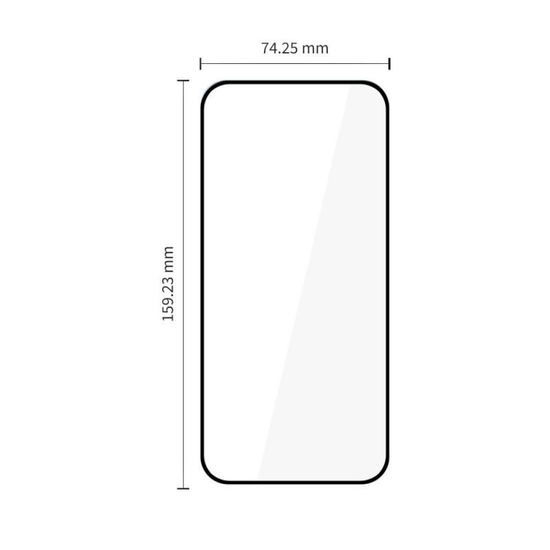 Tech-Protect Glass Fit+ Motorola Moto G67 / G77 grūdintas stiklas, juodas (2 vnt.)