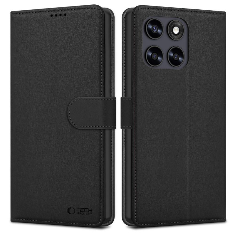 Tech-Protect Wallet skirtas Motorola Moto G67 / G77 dėklas, juodas