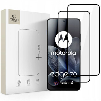 Tech-Protect Glass Fit+ grūdintas stiklas, skirtas Motorola Edge 70 5G (2 vnt.), juodas
