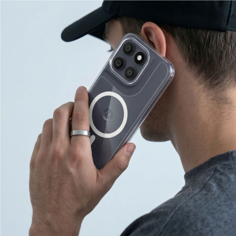 Tech-Protect FlexAir Hybrid MagSafe dėklas THP5503, skirtas Motorola Moto G67 / G77, permatomas
