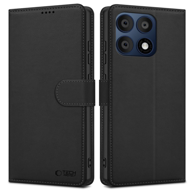 Tech-Protect dėklas su pinigine, skirtas Motorola Edge 70 Pro 5G, juodas