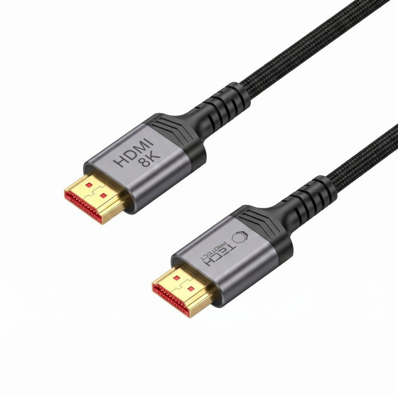 Tech-Protect UltraBoost HDMI 2.1 kabelis THP5553, 4K 120Hz, 8K 60Hz, 100 cm, juodas
