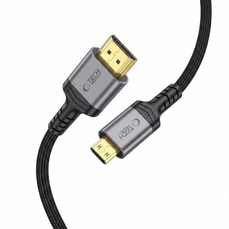 Tech-Protect UltraBoost Mini HDMI į HDMI 2.1 kabelis, 8K 60Hz, 200 cm, juodas