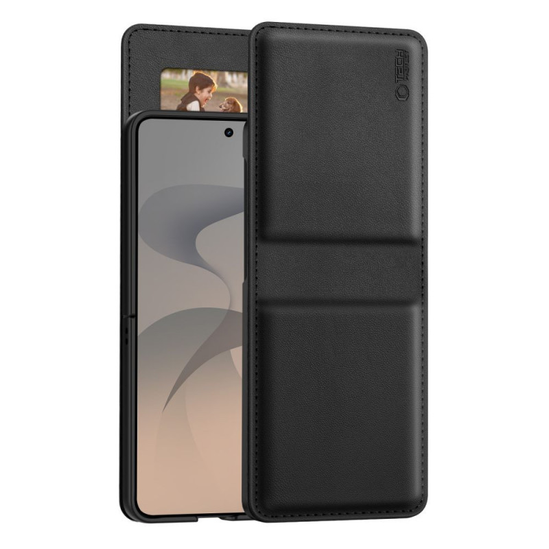 Tech-Protect piniginės tipo dėklas, skirtas Samsung Galaxy Z Flip 8, juodas