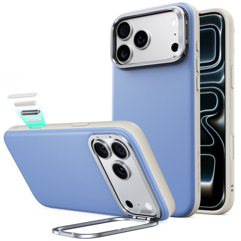 ESR odinis dėklas su atrama MagSafe, skirtas Apple iPhone 17 Pro Max / 18 Pro Max, šviesiai mėlynas