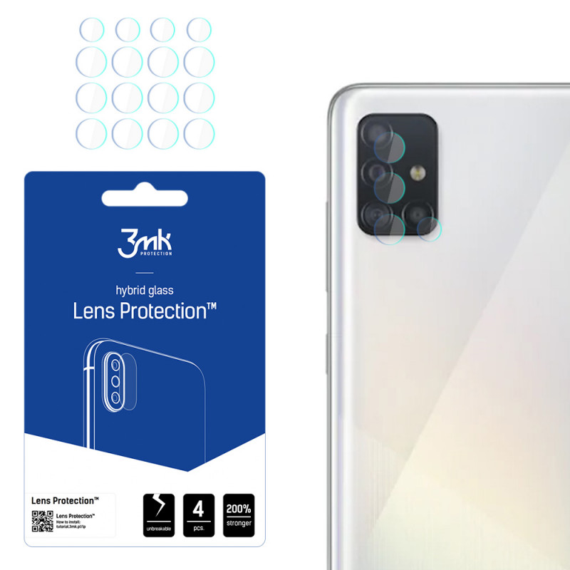 3MK Lens Protection Samsung Galaxy A52/A52s fotoaparato objektyvo apsauga (4 vnt.), 3MK1444