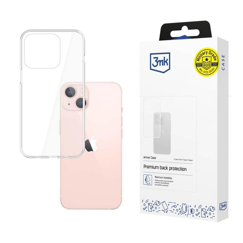 3MK Armor Case Apple iPhone 14 telefono dėklas, permatomas