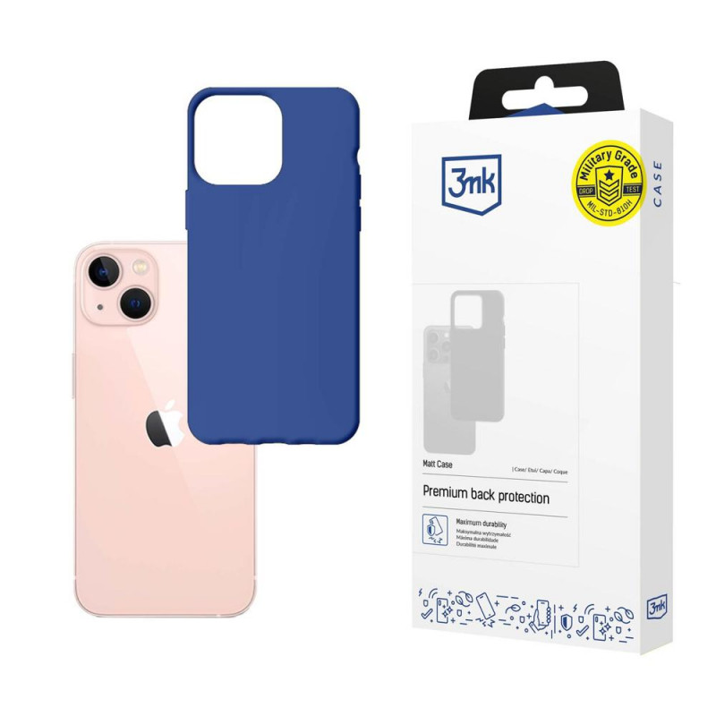 3MK Matt Case Apple iPhone 14 telefono dėklas, mėlynas (blueberry)