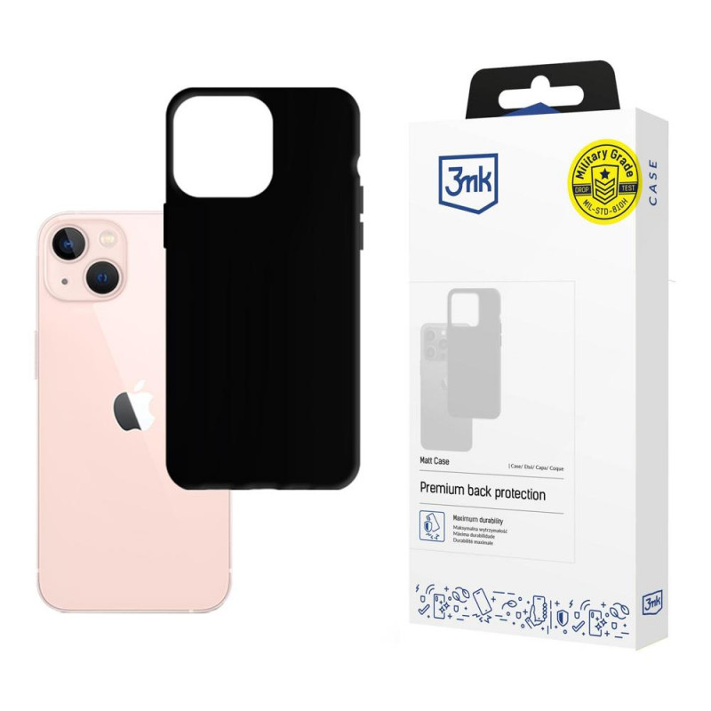3MK Matt Case, skirta Apple iPhone 14 Plus / 15 Plus, juodas