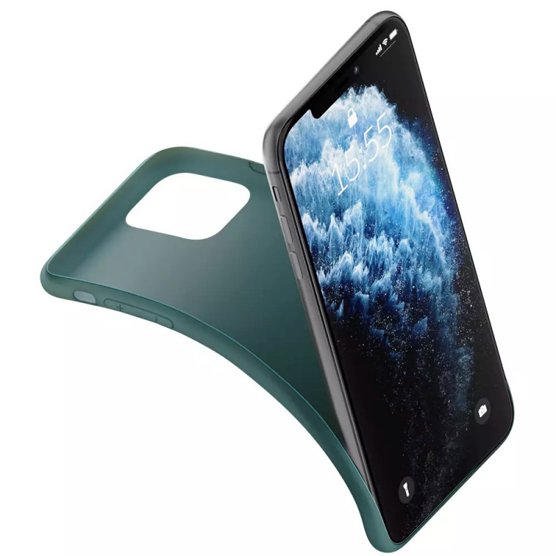 3MK Matt Case, skirta Apple iPhone 14 Plus / 15 Plus, tamsiai žalia