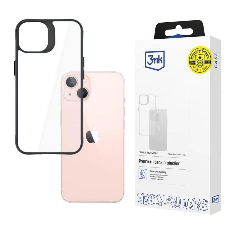 3MK Satin Armor Case+ skirtas Apple iPhone 14 Plus / 15 Plus, permatomas