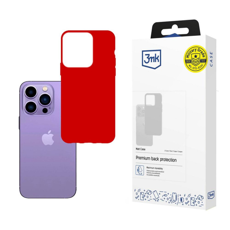 3MK Matt Case 3MK4050, skirta Apple iPhone 14 Pro Max, raudona