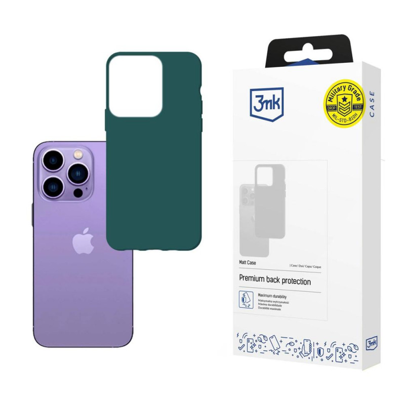 3MK Matt Case 3MK4049, skirta Apple iPhone 14 Pro Max, tamsiai žalia