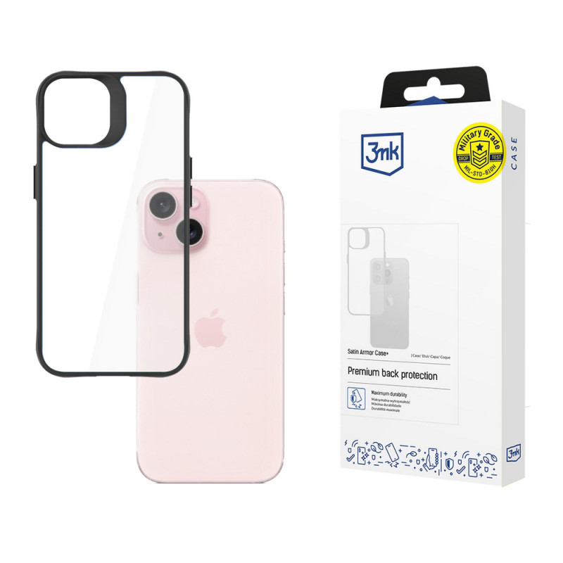 3MK SatinArmor+ dėklas, skirtas Apple iPhone 15