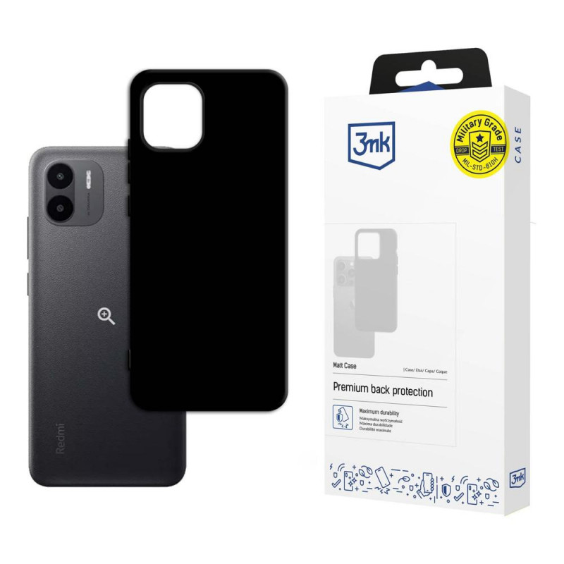 3MK Matt Case, skirta Xiaomi Redmi A2, juodas