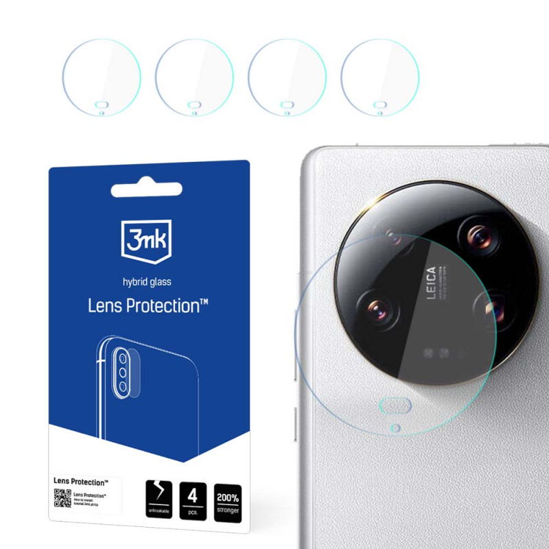 3MK Lens Protection fotoaparato objektyvo stiklas, skirtas Xiaomi 14 Ultra (4 vnt.)