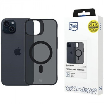 3MK Smoke MagCase su MagSafe, skirta Apple iPhone 15 Plus, pusiau permatomas (156048-0)