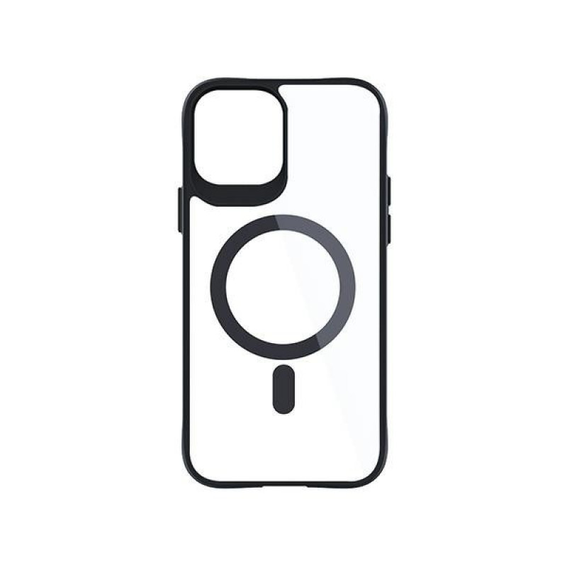 3MK Satin Armor MagCase su MagSafe, skirta Apple iPhone 12 Pro Max, permatomas su juodu rėmeliu