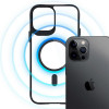 3MK Satin Armor MagCase su MagSafe, skirta Apple iPhone 12 Pro Max, permatomas su juodu rėmeliu