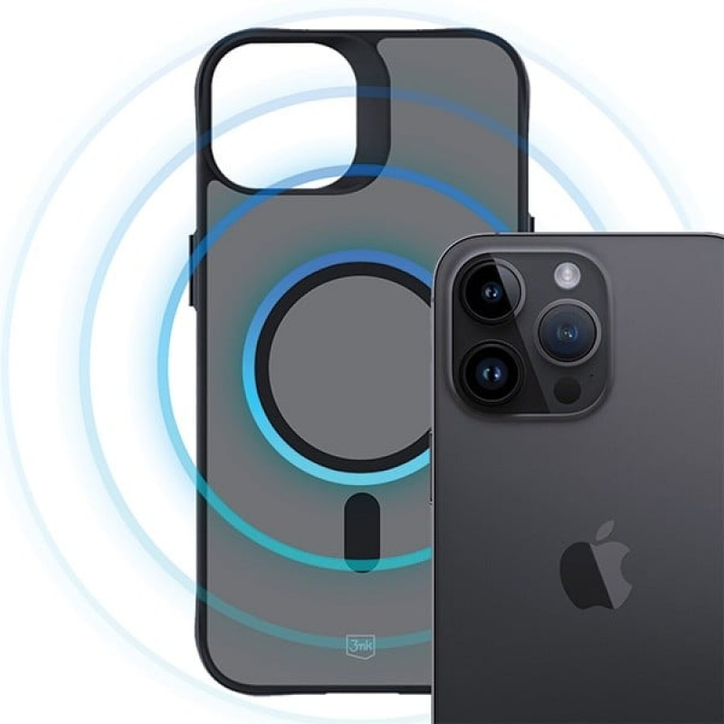 3MK Smoke MagCase su MagSafe, skirta Apple iPhone 14 Pro, pusiau permatomas