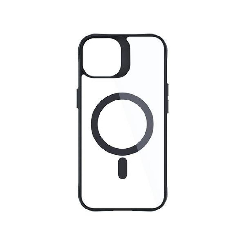 3MK Satin Armor MagCase su MagSafe, skirta Apple iPhone 14 Plus, permatomas su juodu rėmeliu (156076-0)
