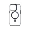 3MK Satin Armor MagCase su MagSafe, skirta Apple iPhone 14 Pro Max, permatomas su juodu rėmeliu