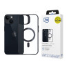 3MK Satin Armor MagCase su MagSafe, skirta Apple iPhone 13 / 14, permatomas su juodu rėmeliu (156075-0)