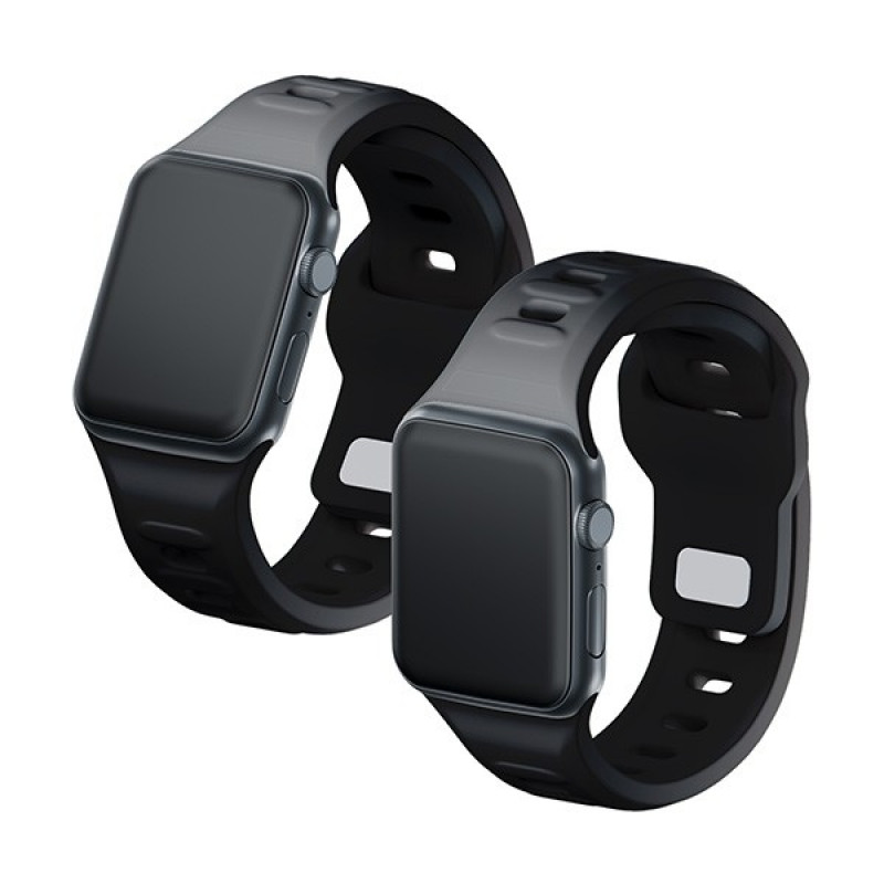 3mk silikoninis laikrodžio dirželis Apple Watch 38/40/41 mm, juodas