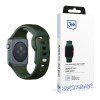3mk silikoninis laikrodžio dirželis, skirtas Apple Watch 38/40/41 mm, tamsiai žalias