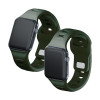 3mk silikoninis laikrodžio dirželis, skirtas Apple Watch 38/40/41 mm, tamsiai žalias