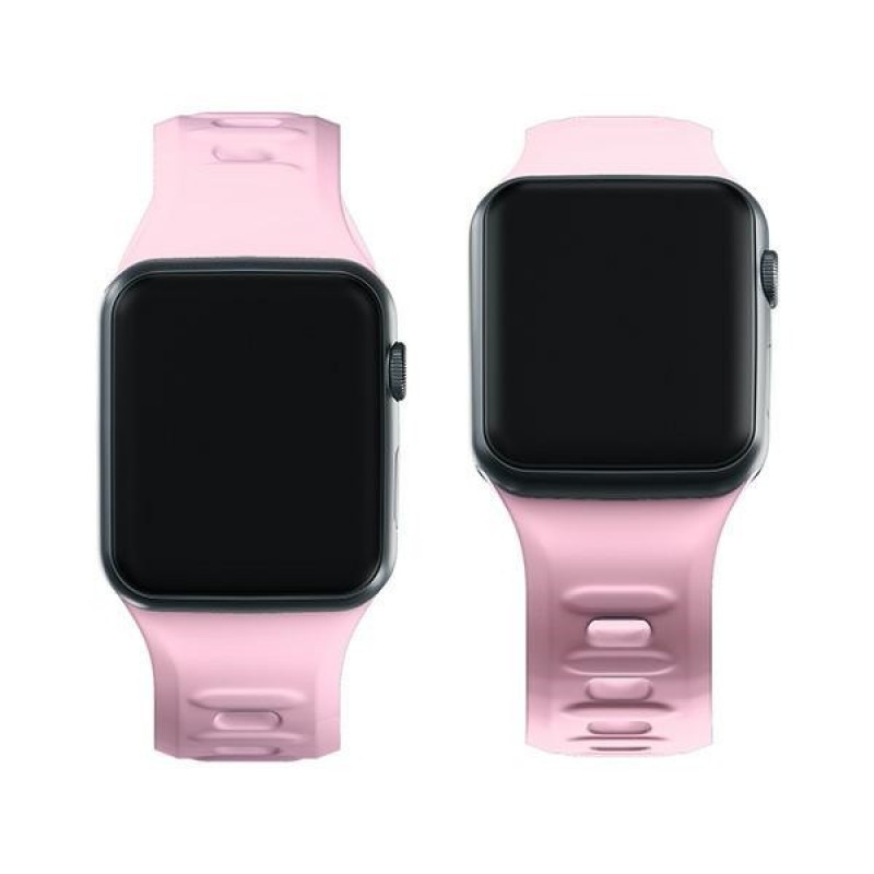 3mk silikoninis laikrodžio dirželis, skirtas Apple Watch 38/40/41 mm, powder pink