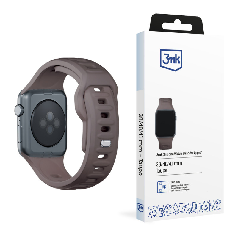 3mk silikoninis laikrodžio dirželis Apple Watch 38/40/41 mm, taupe